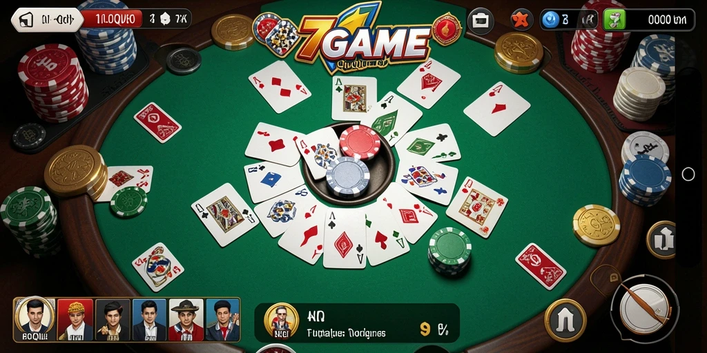 Tampilan menarik dari gameplay QiuQiu di 7GAME.