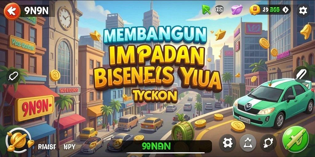 Tampilan gameplay 9N9N yang penuh warna dan menantang.