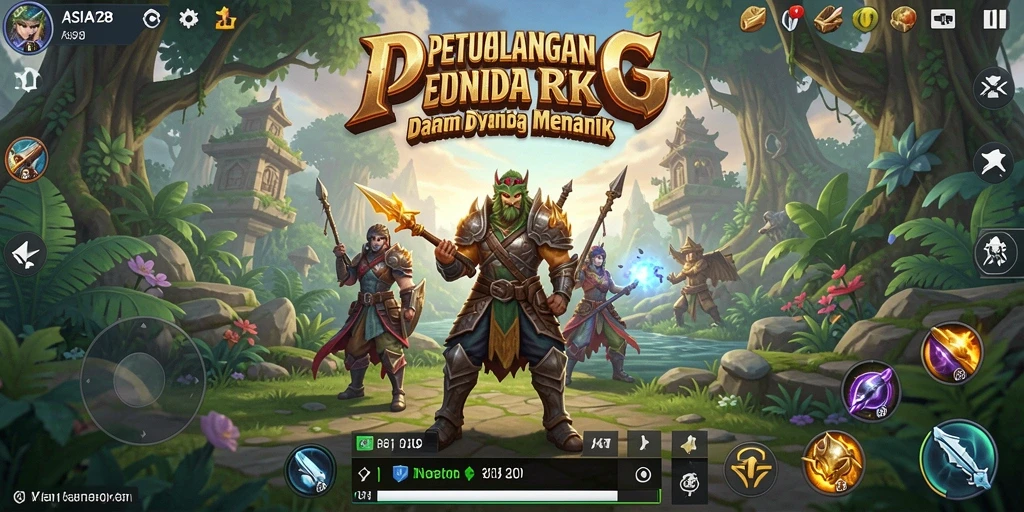 Tangkapan layar gameplay RPG menampilkan pertarungan epik dan karakter menawan.