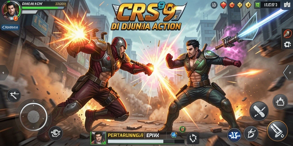 Tampilan penuh aksi dari gameplay menegangkan CRS99.