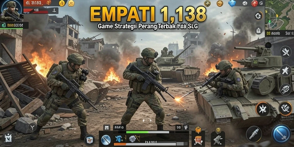 Tampilan gameplay epik dalam EMPATI138 yang menampilkan strategi pertempuran.