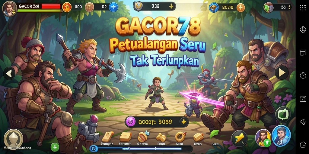 Tampilan permainan <strong>GACOR78</strong> yang menampilkan aksi dan petualangan seru.