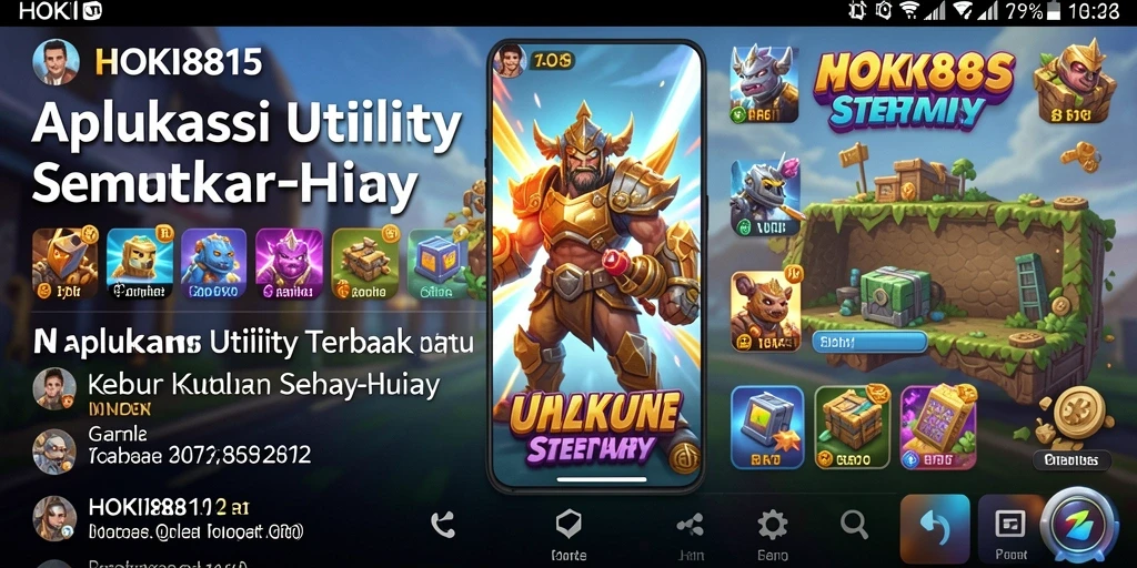 Screenshot utama HOKI8815 menampilkan antarmuka aplikasi Utility yang bersih dan fungsional.