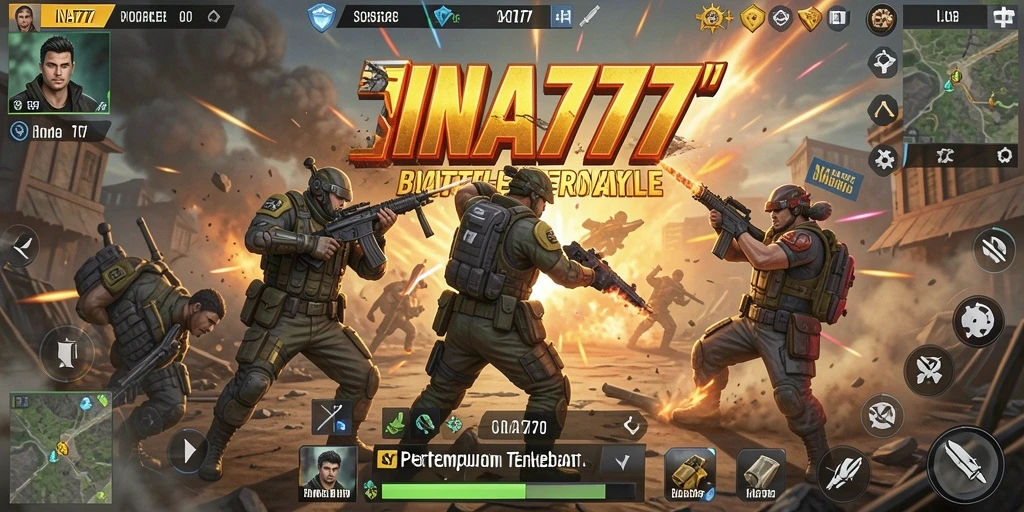 Screenshot menampilkan aksi menegangkan dalam pertempuran Battle Royale.