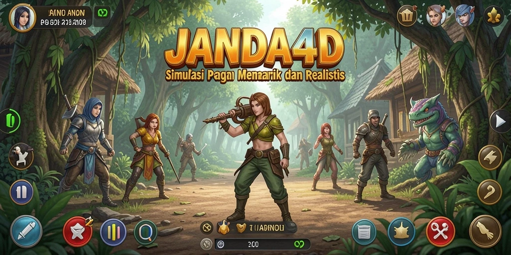 Tampilan gameplay seru dan interaktif dalam JANDA4D.