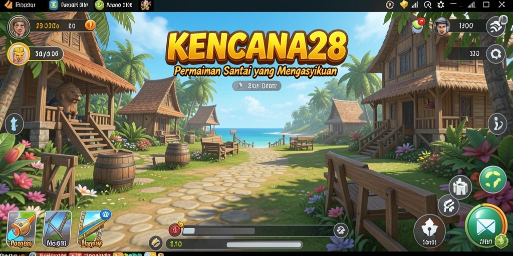 Tampilan gameplay KENCANA28 yang ceria dan menghibur.