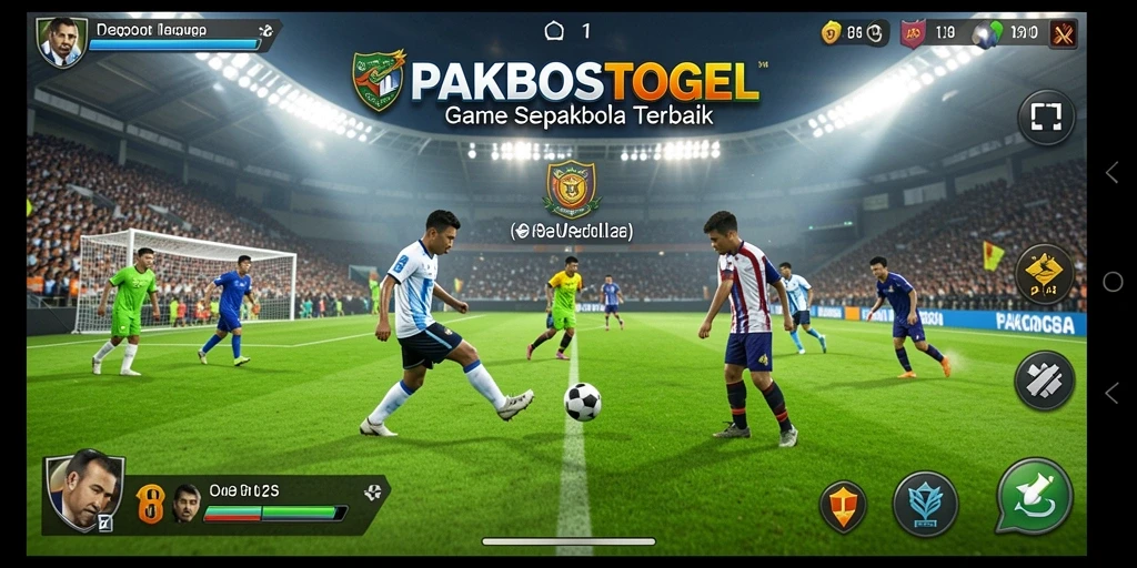 Tampilan gameplay menegangkan di lapangan sepak bola.