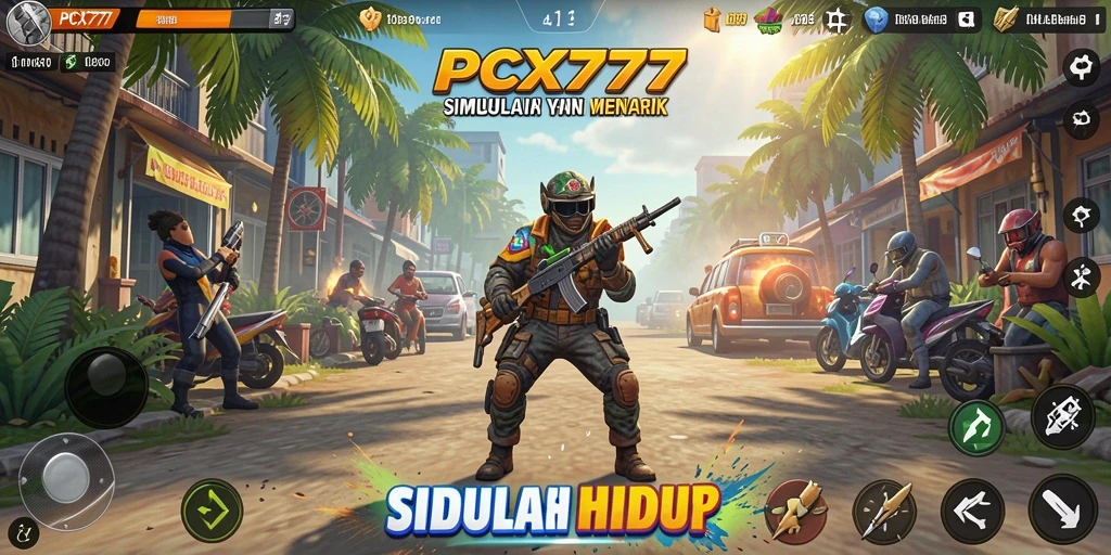 Screenshot menampilkan gameplay simulasi PCX777 yang menarik dan interaktif.