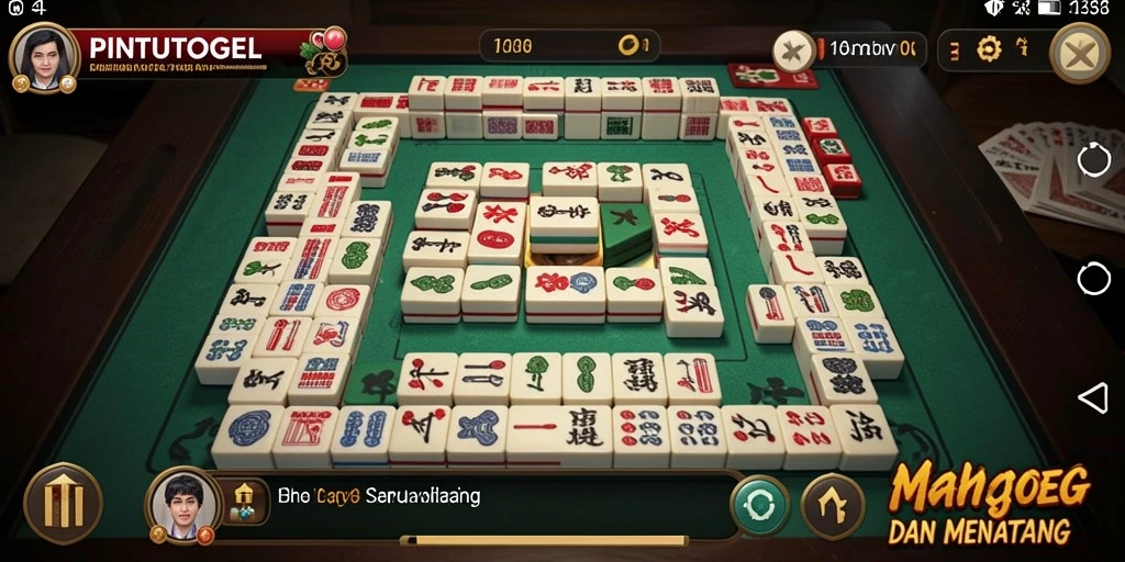 Screenshot PINTUTOGEL menampilkan gameplay Mahjong yang menarik.