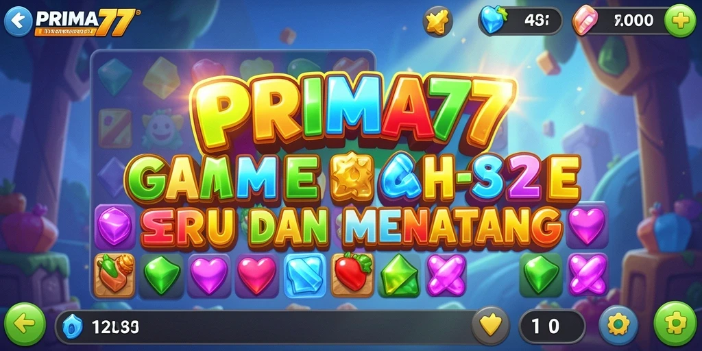 Tampilan gameplay Match-3 yang seru dan penuh warna.