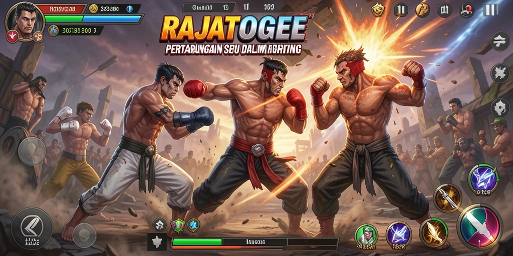 Tampilan seru pertarungan di RAJATOGEL dengan karakter beragam.