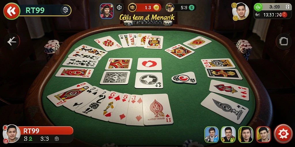 Tampilan gameplay Gaple yang menarik di RT99 dengan antarmuka yang ramah pengguna.