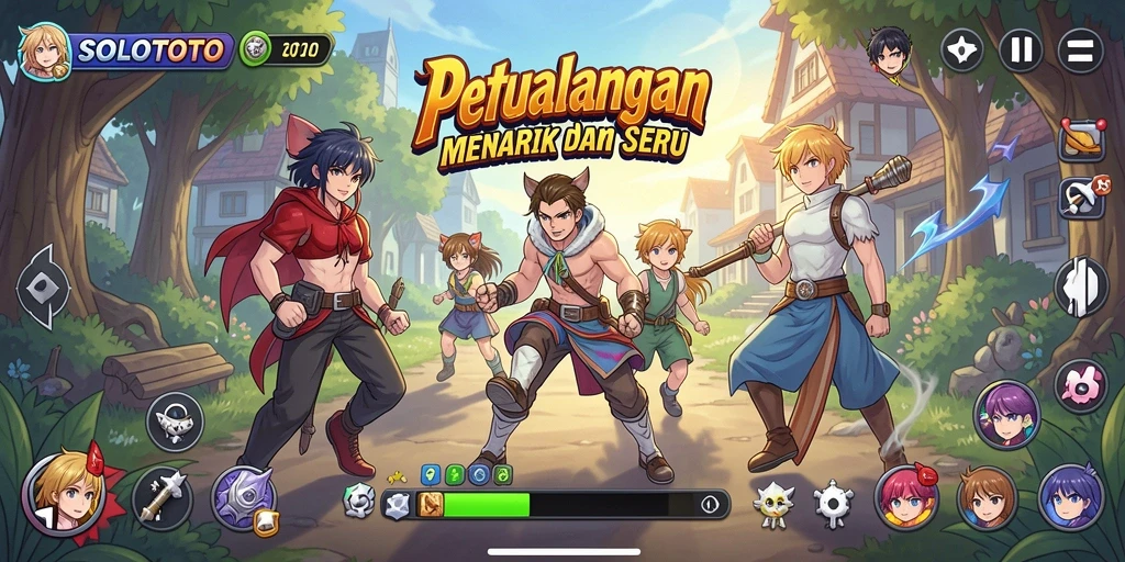 Tampilan gameplay SOLOTOTO yang memukau dan penuh warna.