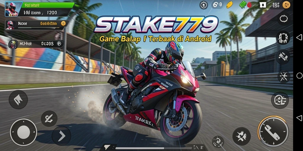 Screenshot STAKE779 menunjukkan aksi balap motor yang seru dan grafis menawan.
