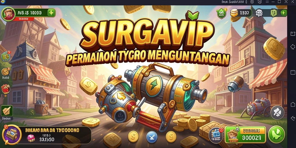 Gameplay seru dari SURGAVIP yang menunjukkan strategi Tycoon.