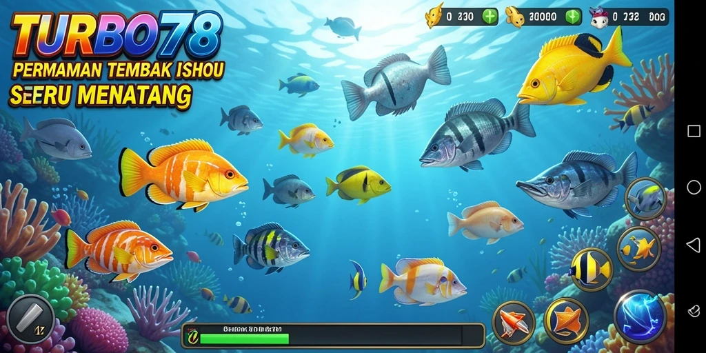 Gameplay utama TURBO78 yang seru dalam menembak ikan.