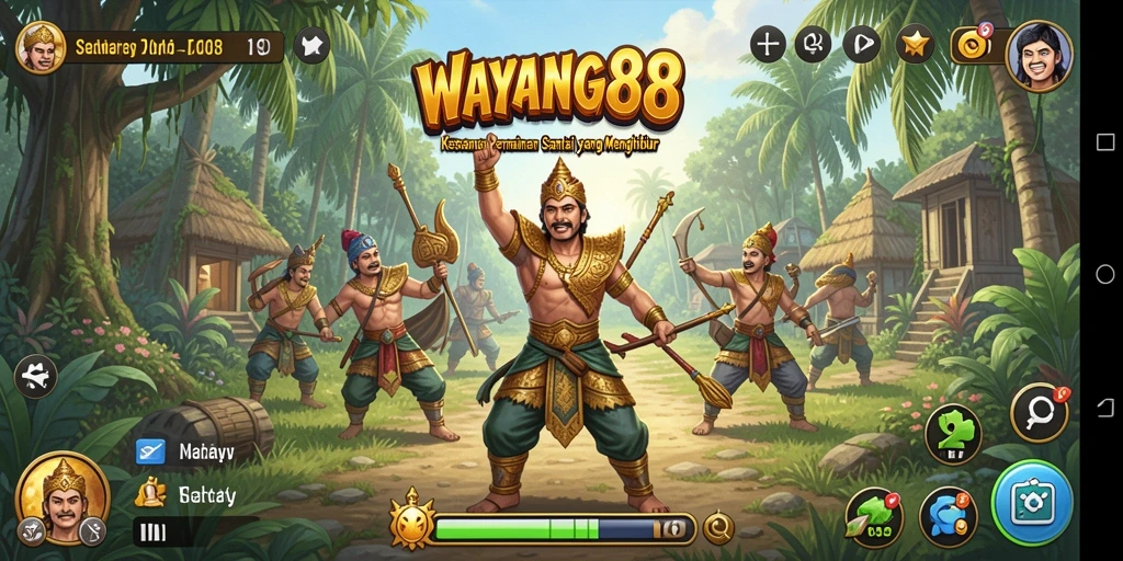 Tampilan gameplay WAYANG88 yang seru dan penuh warna.