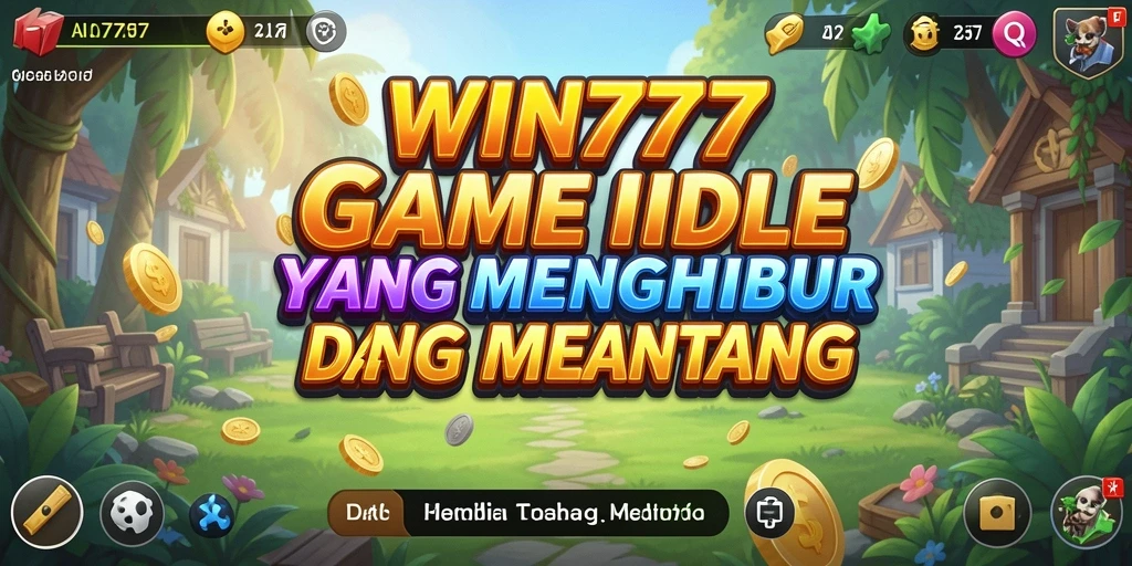 Screenshot gameplay WIN777 yang menunjukkan aksi karakter Idle menghasilkan keuntungan.