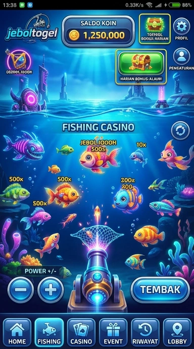 Tampilan antarmuka aplikasi jeboltogel yang sederhana dan ramah pengguna.